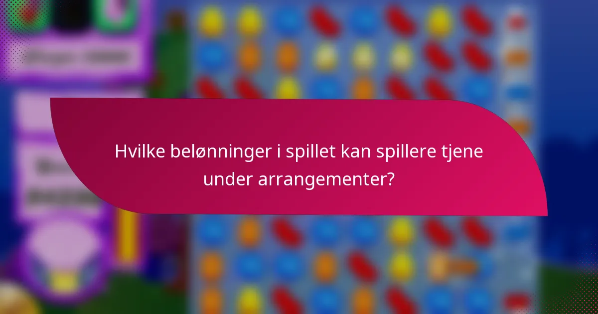 Hvilke belønninger i spillet kan spillere tjene under arrangementer?
